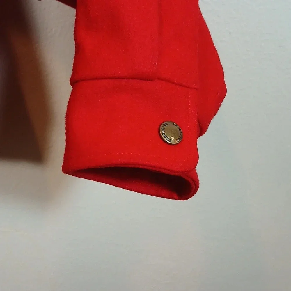 Pendleton 100% Virgin Women's Wool Bomber Jacket in red size Medium